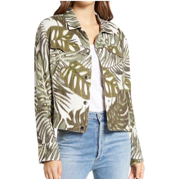 Tommy Bahama Safari Bliss 100% Linen Jacket Medium tea leaf trucker two palms - Picture 1 of 13